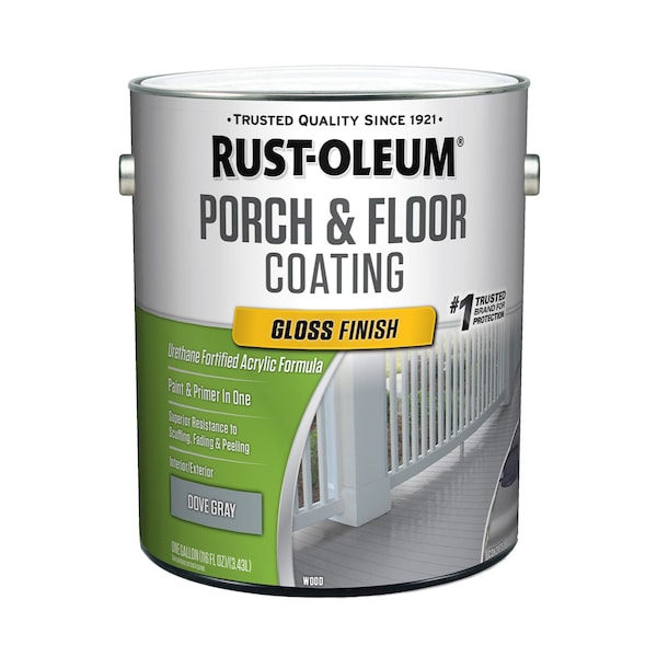 Porch & Floor Rust-Oleum Porch & Floor Gloss Dove Gray Porch and Floor Paint+Primer 1 gal 320473 - main